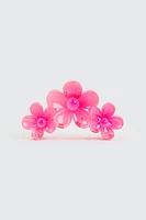 Ardene Daisy Hair Claw in Medium Pink