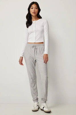 Ardene Super Soft Sweatpants in Light Grey | Size | Polyester/Elastane | Eco-Conscious