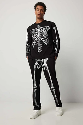 Ardene Man Skeleton Pants For Men in Black | Size | 100% Cotton