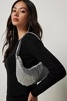 Ardene A.C.W. Shiny Shoulder Bag in Silver | Polyester