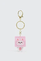 Ardene Kids Light Up Bunny Keychain in Light Pink