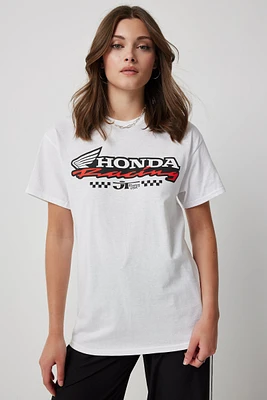 Ardene Honda Racing T-Shirt in White | Size | 100% Cotton