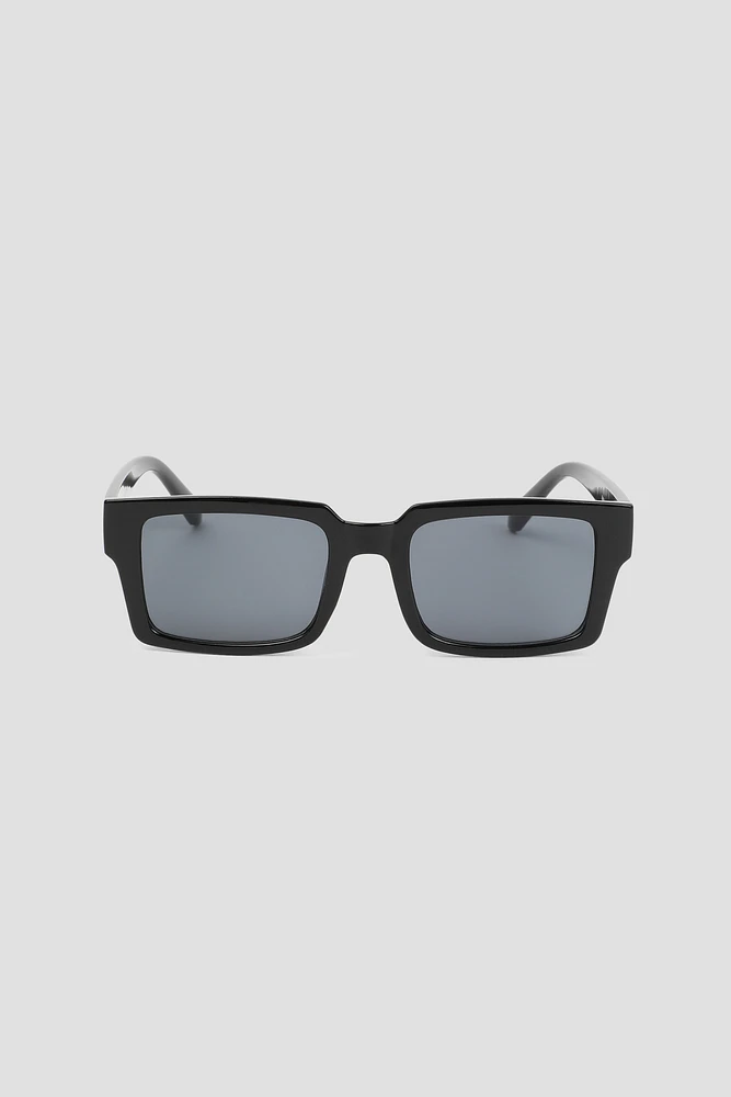 Ardene Man Square Sunglasses For Men in Black