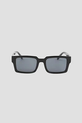 Ardene Man Square Sunglasses For Men in Black