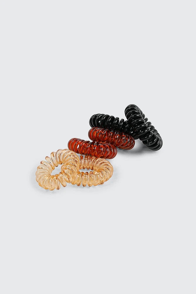 Ardene 6-Pack Mini Hair Coils in Brown