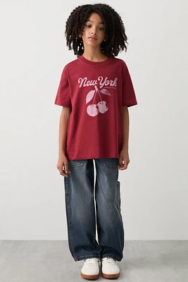 Ardene Kids Carpenter Jeans in Dark Blue | Size | 100% Cotton