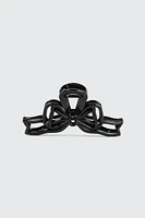 Ardene Bow Cutout Hair Claw in Black