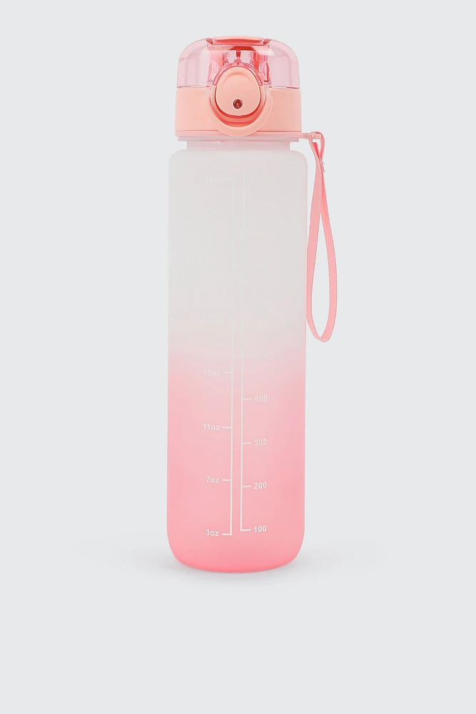 Ardene 1L Ombre Water Bottle in Light Pink