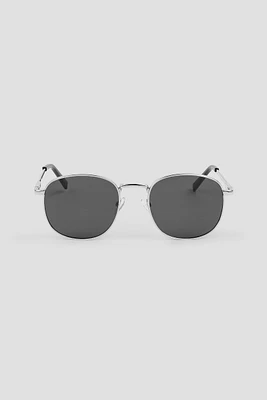 Ardene Round Sunglasses in Silver