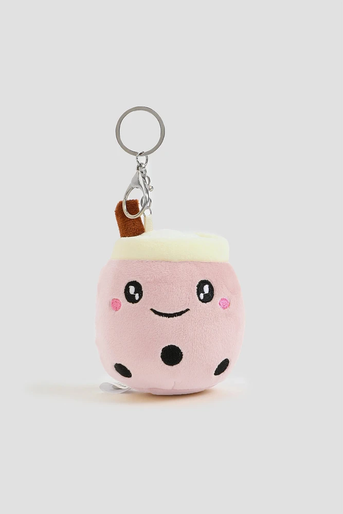 Ardene Kids Bubble Tea Keychain in Light Pink