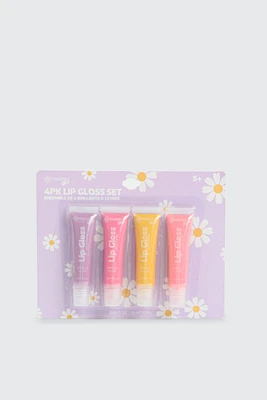 Ardene Kids 4-Pack Vanilla Lip Gloss Set in Medium Purple