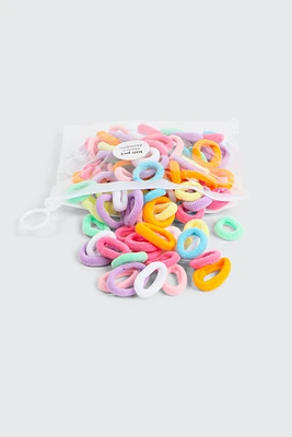 Ardene Kids 100-Pack Mini Hair Ties in Orange