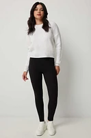 Ardene Leggings with Side Pocket in Black | Size | Polyester/Spandex