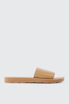 Ardene Faux Leather Flat Sandals in | Size | Eco-Conscious