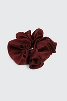Ardene XL Satin Scrunchie in Burgundy