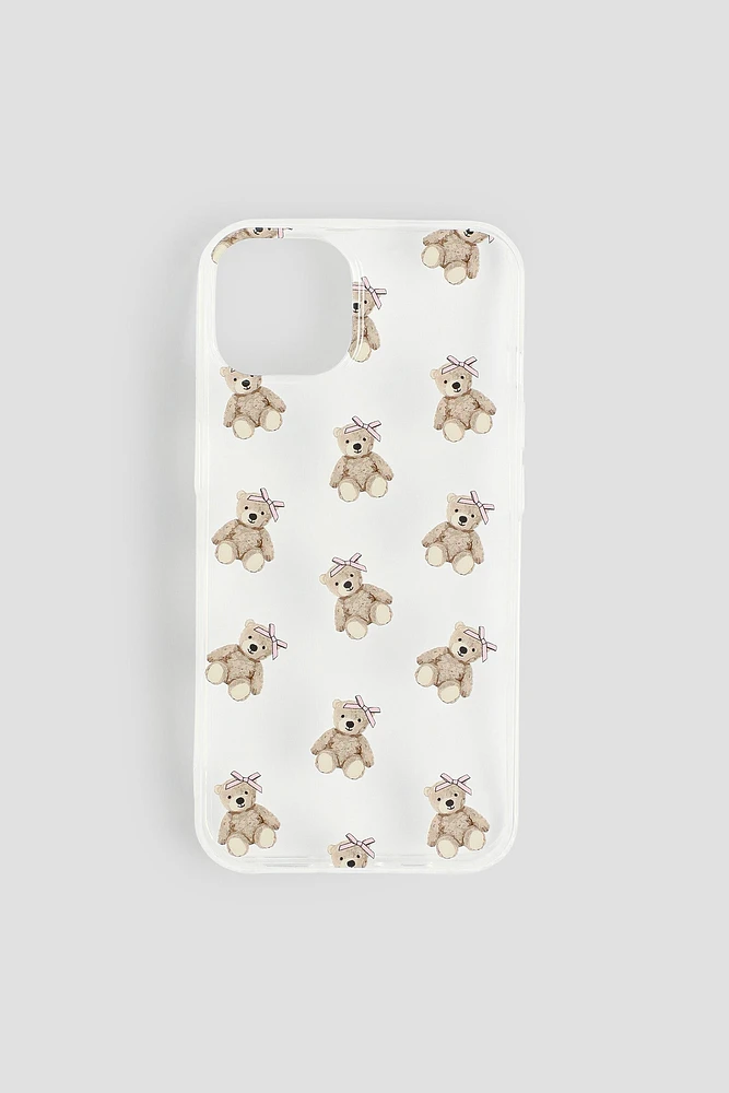 Ardene Teddy Bear iPhone 13/14 case in Brown