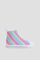 Ardene Printed High Top Sneakers in Pink | Size