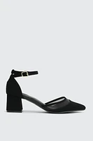 Ardene Block Heel Pumps in Black | Size | Faux Suede | Eco-Conscious