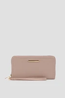 Ardene Accordion Wallet in Blush | Faux Leather/Polyester