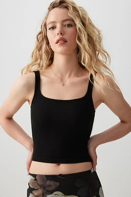 Ardene Basic Crop Seamless Tank Top in | Size | Nylon/Elastane | Eco-Conscious