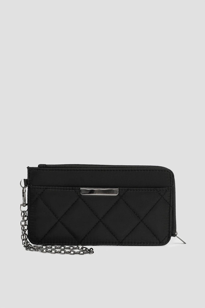 Ardene Quilted Faux Leather Cardholder in | 100% Recycled Polyester/Faux Leather | Eco-Conscious