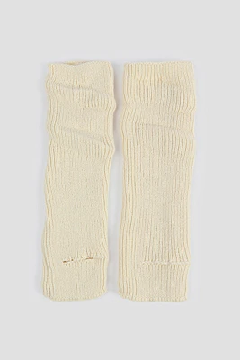 Ardene Stirrup Leg Warmers in Beige