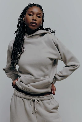 Ardene MADESOFT Fleece Hoodie in Pebble Taupe | Size | Polyester/Cotton | Eco-Conscious