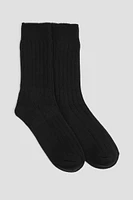 Ardene Man Ribbed Boot Socks For Men in | Polyester/Cotton/Elastane