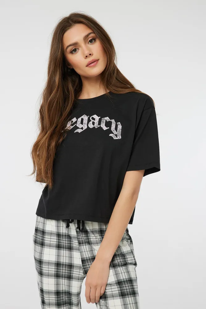 Ardene Graphic PJ Tee in | Size | 100% Cotton