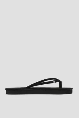 Ardene Faux Suede Flip-Flops Sandals in | Size