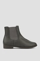 Ardene Chelsea Boots in Dark Grey | Size | Faux Leather/Faux Suede | Eco-Conscious