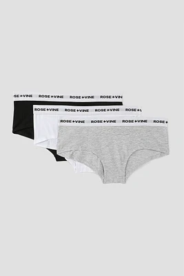 Ardene 3-Pack of Boyshort Panties | Size | Spandex/Cotton