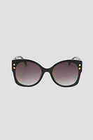 Ardene Oversized Cat Eye Sunglasses in Black