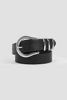 Ardene Horseshoe Buckle Belt in | Size | Faux Leather