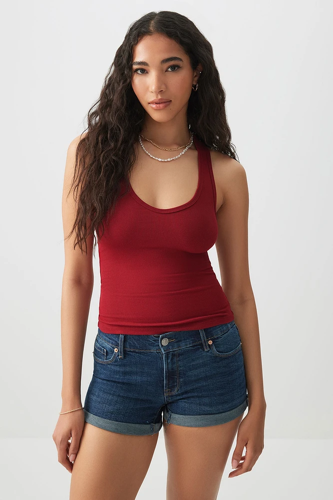 Ardene Basic Super Soft Short Racerback Tank in | Size | Polyester/Elastane | Eco-Conscious