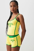 Ardene Super Soft Destination Shorts in Yellow | Size | Polyester/Spandex