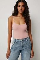 Ardene Seamless Rib Bodysuit in Blush | Size | Eco-Conscious