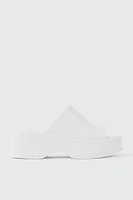 Ardene Square Toe Platform Slides in | Size | Eco-Conscious