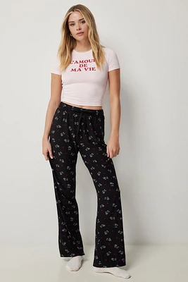 Ardene Flared PJ Pants in | Size | Polyester/Spandex | Eco-Conscious