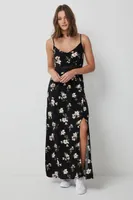 Ardene Floral Maxi Dress with Crochet Waist in | Size | Rayon