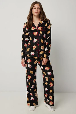 Ardene Classic PJ Set in | Size | Polyester | Eco-Conscious