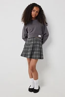 Ardene Kids Jacquard Skater Skirt in Dark Grey | Size | Polyester/Spandex/Viscose