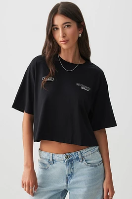 Ardene Boxy Graphic T-Shirt in | Size | 100% Cotton
