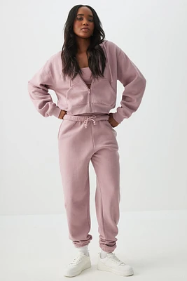 Ardene MADESOFT Fleece Baggy Sweatpants in Lavender Dream | Size | Polyester/Cotton | Eco-Conscious