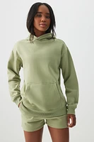 Ardene MADESOFT Fleece Hoodie in Pistachio Delight | Size | Polyester/Cotton | Eco-Conscious