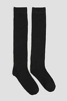 Ardene 2-Pack Knee High Socks in Black | Polyester/Spandex