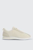 Ardene Mix Media Sneakers in Beige | Size | Nylon/Faux Suede