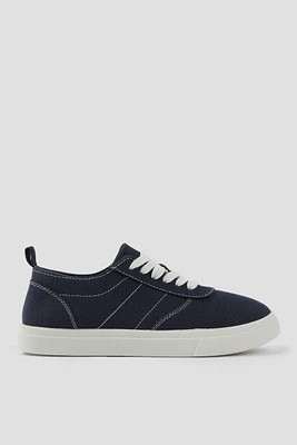 Ardene Lace-Up Sneakers in Dark Blue | Size | Eco-Conscious