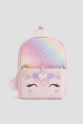 Ardene Animal Backpack in Light Pink | Faux Leather/Polyester