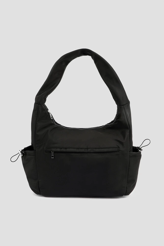 Ardene Large Nylon Tote Bag in Black | Polyester/Nylon | Eco-Conscious